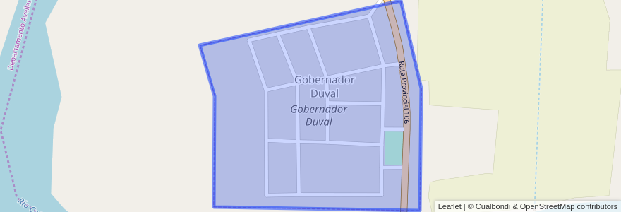 Mapa de ubicacion de Gobernador Duval.