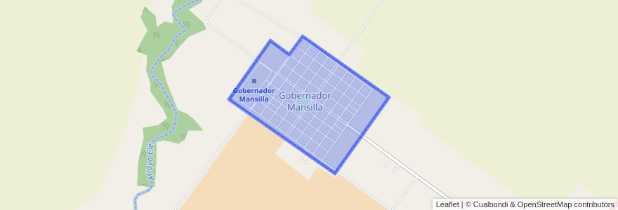 Mapa de ubicacion de Gobernador Mansilla.