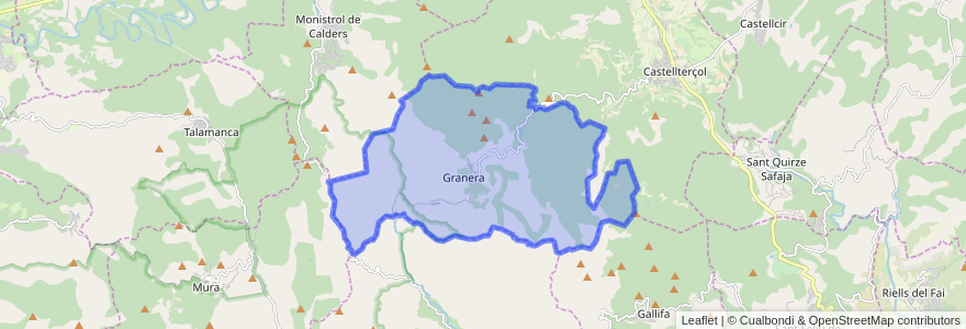 Mapa de ubicacion de Granera.