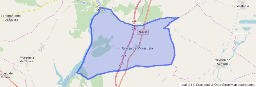 Mapa de ubicacion de Granja de Moreruela.