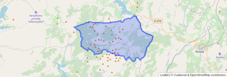 Mapa de ubicacion de Grazalema.