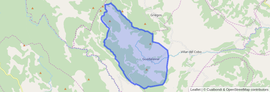 Mapa de ubicacion de Guadalaviar.