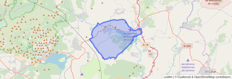 Mapa de ubicacion de Guadalix de la Sierra.