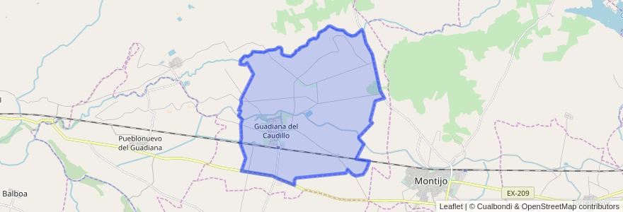 Mapa de ubicacion de Guadiana.