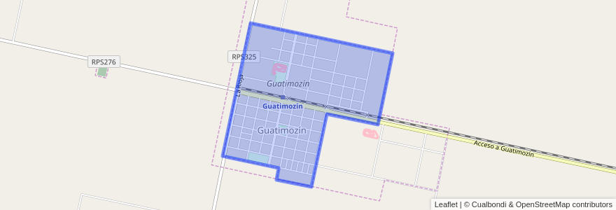 Mapa de ubicacion de Guatimozín.