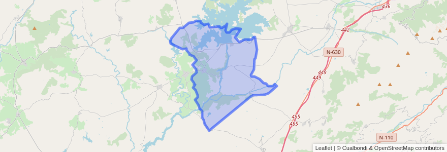 Mapa de ubicacion de Guijo de Granadilla.