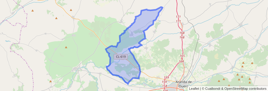 Mapa de ubicacion de Gumiel de Mercado.