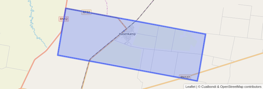 Mapa de ubicacion de Hasenkamp.