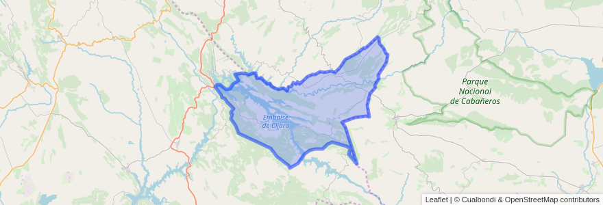 Mapa de ubicacion de Helechosa de los Montes.