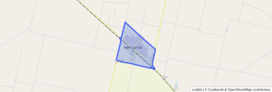 Mapa de ubicacion de Hernando.