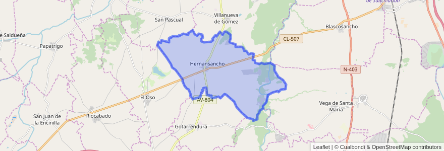 Mapa de ubicacion de Hernansancho.