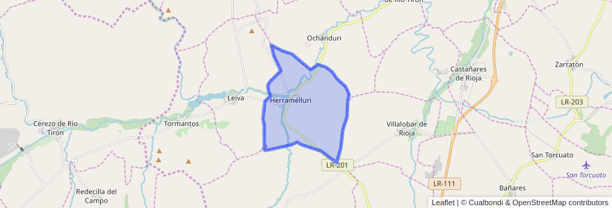 Mapa de ubicacion de Herramélluri.