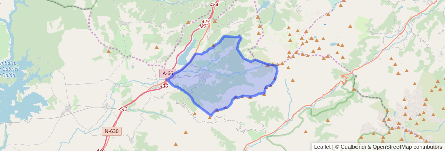 Mapa de ubicacion de Hervás.