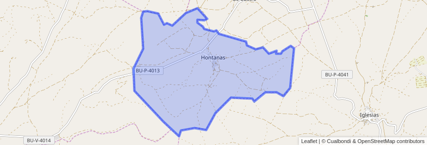 Mapa de ubicacion de Hontanas.