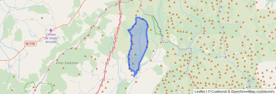 Mapa de ubicacion de Horcajuelo de la Sierra.