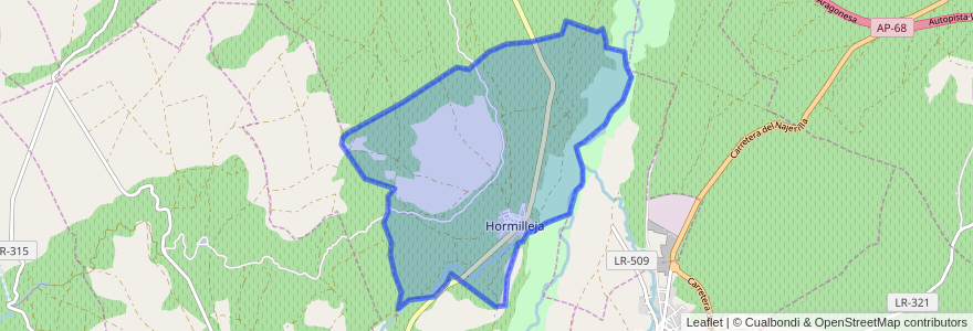 Mapa de ubicacion de Hormilleja.