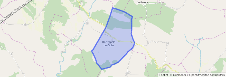 Mapa de ubicacion de Hortezuela de Océn.