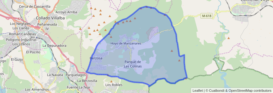 Mapa de ubicacion de Hoyo de Manzanares.