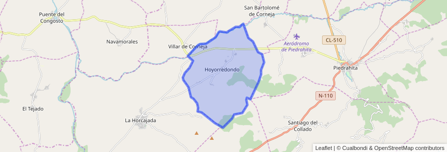 Mapa de ubicacion de Hoyorredondo.