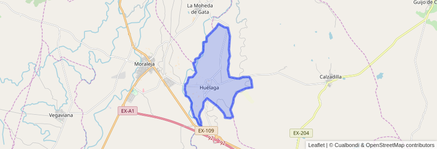 Mapa de ubicacion de Huélaga.