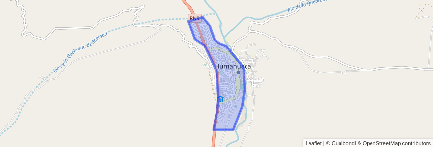 Mapa de ubicacion de Humahuaca.