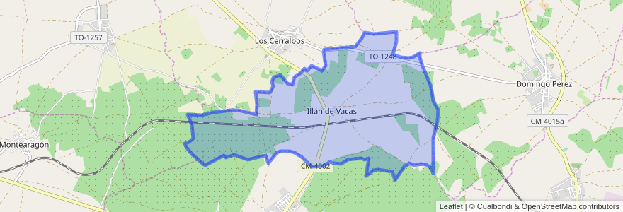 Mapa de ubicacion de Illán de Vacas.