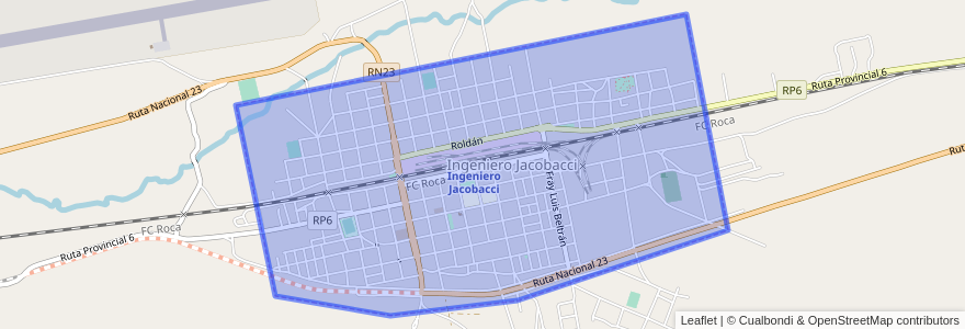 Mapa de ubicacion de Ingeniero Jacobacci.