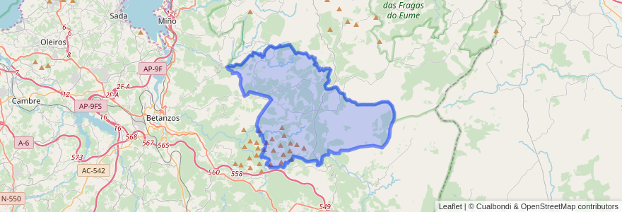 Mapa de ubicacion de Irixoa.