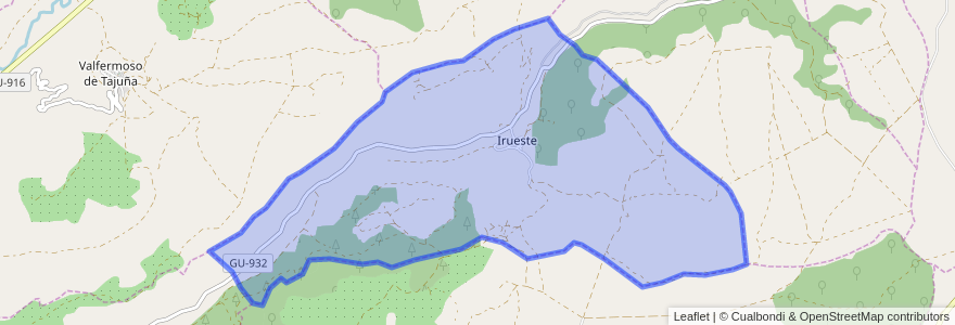 Mapa de ubicacion de Irueste.