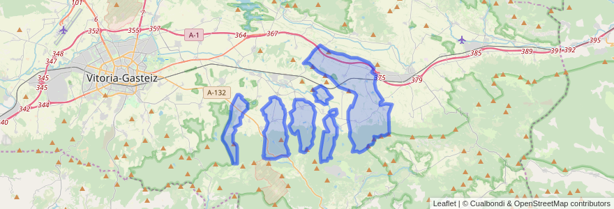 Mapa de ubicacion de Iruraiz-Gauna.