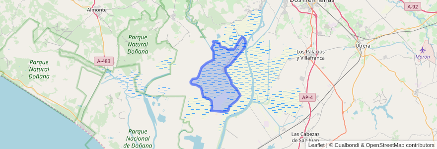 Mapa de ubicacion de Isla Mayor.