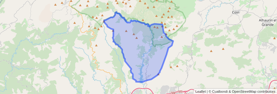 Mapa de ubicacion de Istán.