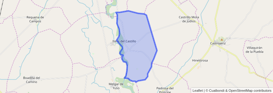 Mapa de ubicacion de Itero del Castillo.