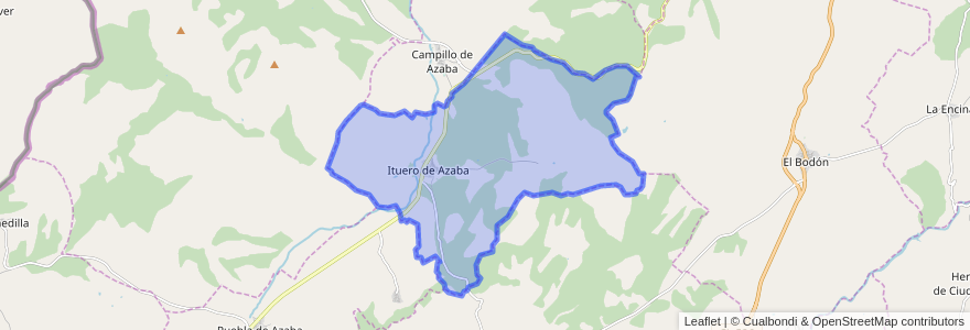 Mapa de ubicacion de Ituero de Azaba.