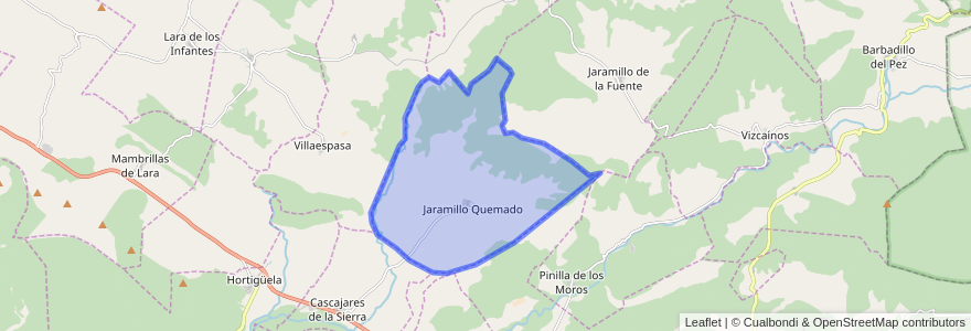 Mapa de ubicacion de Jaramillo Quemado.