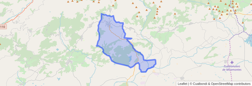 Mapa de ubicacion de Jarandilla de la Vera.