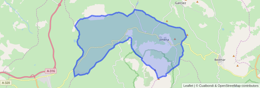 Mapa de ubicacion de Jimena.