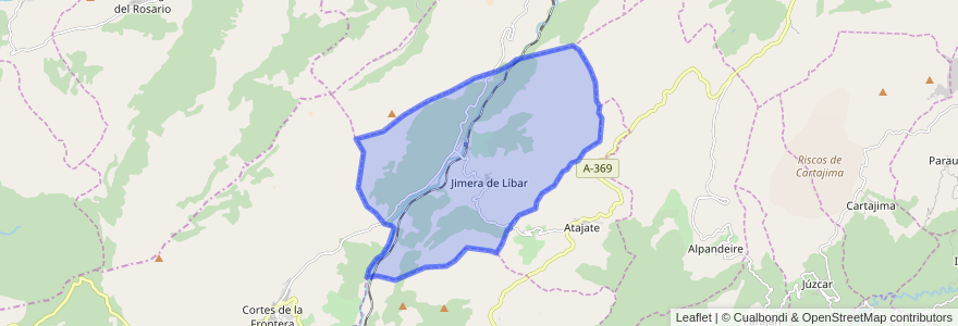 Mapa de ubicacion de Jimera de Líbar.