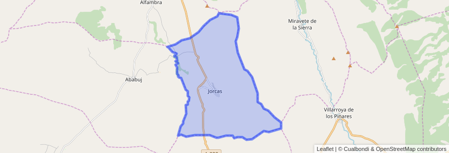 Mapa de ubicacion de Jorcas.