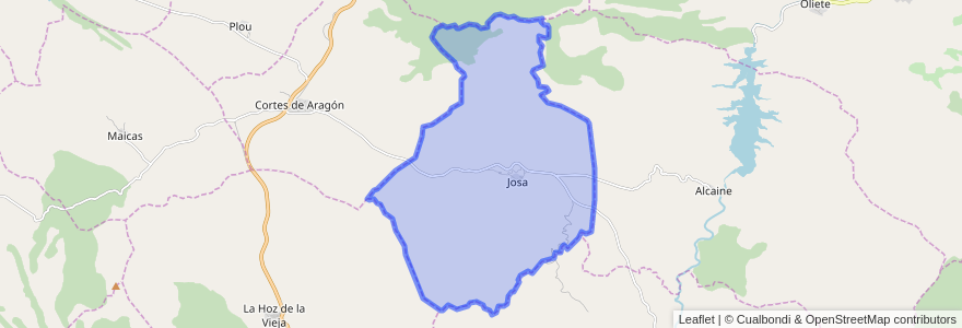 Mapa de ubicacion de Josa.