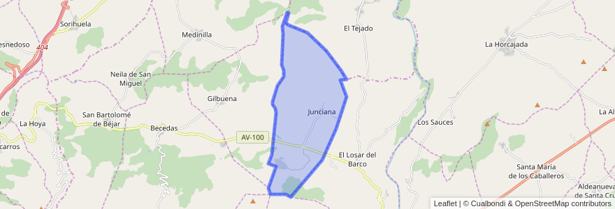 Mapa de ubicacion de Junciana.