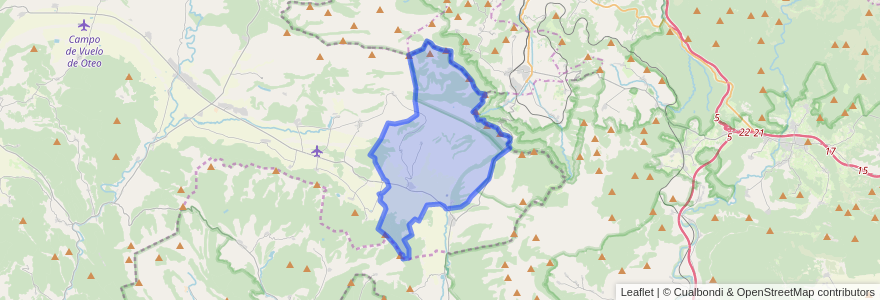 Mapa de ubicacion de Junta de Villalba de Losa.