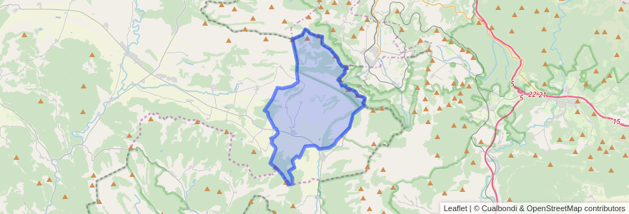 Mapa de ubicacion de Junta de Villalba de Losa.