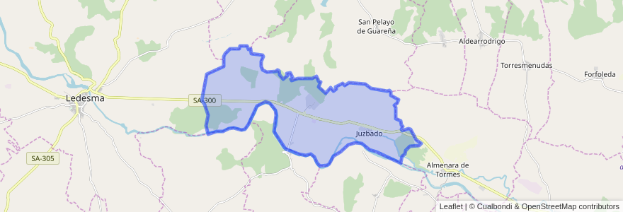 Mapa de ubicacion de Juzbado.