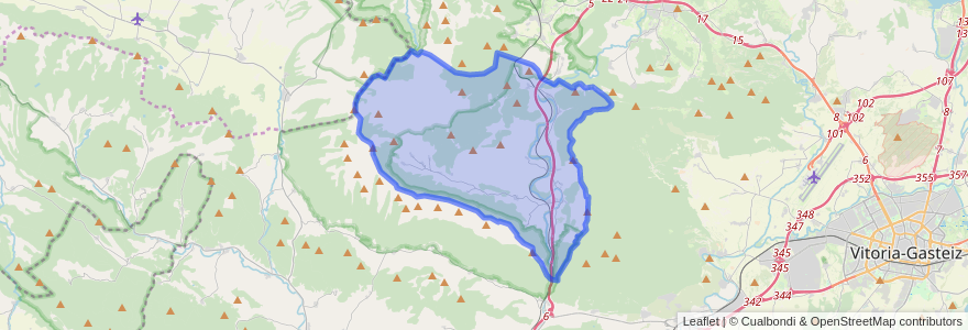 Mapa de ubicacion de Kuartango.