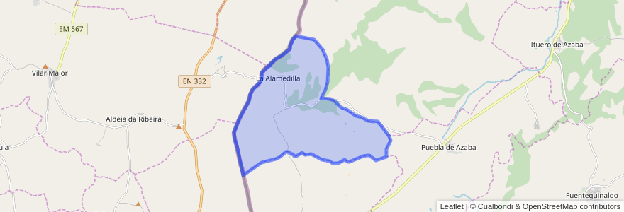 Mapa de ubicacion de La Alamedilla.