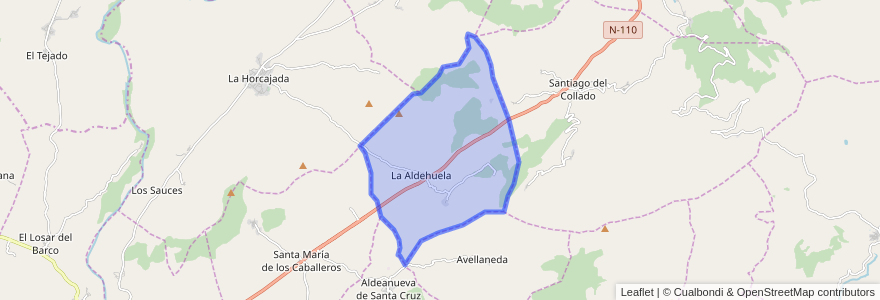 Mapa de ubicacion de La Aldehuela.