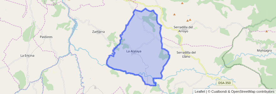 Mapa de ubicacion de La Atalaya.