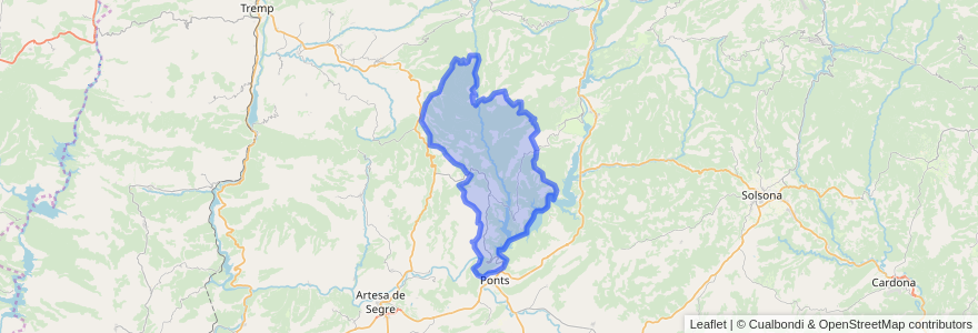 Mapa de ubicacion de la Baronia de Rialb.