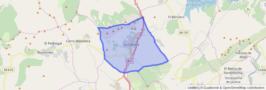 Mapa de ubicacion de La Cabrera.